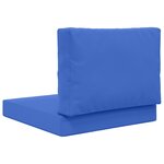 vidaXL Coussin de canapé d'extérieur 2 Pièces Bleu royal Polyester