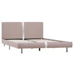 vidaXL Cadre de lit Cappuccino Similicuir 140x200 cm