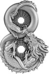 Pièce de monnaie en Argent 15000 Francs g 93.3 (3 oz) Millésime 2025 Figure 8 DRAGON AND SNAKE