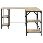 vidaXL Bureau chêne sonoma 139x139x75 cm bois d'ingénierie