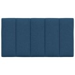 vidaXL Coussin de tête de lit Hanko bleu 90 cm tissu
