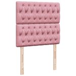 vidaXL Sommier à lattes de lit et matelas Rose 80x200 cm Velours