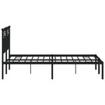 vidaXL Cadre de lit métal sans matelas avec tête de lit noir 120x190cm