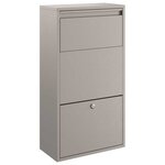 vidaXL Boîte de dépôt de colis avec porte Marron 44 x 22 x 82 cm Acier