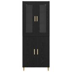 vidaXL Haut Armoire Chêne noir 69 5 x 34 x 180 cm