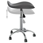vidaXL Chaises pivotantes à manger lot de 6 gris similicuir