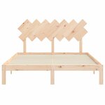 vidaXL Cadre de lit avec tête de lit 140x190 cm bois massif