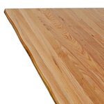 vidaXL Table à manger avec bord naturel 320x80x74 cm bois massif chêne