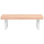 vidaXL Étagère de vasque murale acier et bois massif de hêtre