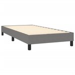 vidaXL Sommier à lattes de lit avec matelas Gris foncé 100x200cm Tissu