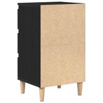 vidaXL Cabinet de chevet Chêne noir 40 x 35 x 70 cm Bois d'ingénierie