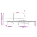 vidaXL Cadre de lit en métal sans matelas chêne marron 183x213 cm