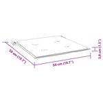 vidaXL Coussins de chaise de jardin lot de 4 rose 50x50x3 cm tissu