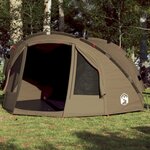 vidaXL Tente de pêche 4 personnes vert olive imperméable