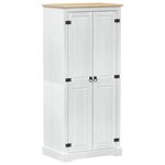vidaXL Armoires avec étagère Blanc 76 x 50 x 170 cm Pin massif