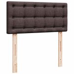 vidaXL Cadre de lit ottoman avec matelas marron foncé 90x190 cm tissu