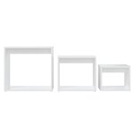 vidaXL Tables gigognes 3 Pièces Blanc Aggloméré