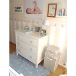 Tapis coton forme biscuit - bleu - 120 x 160 cm