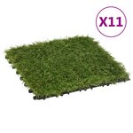 vidaXL Carreaux de gazon artificiel 11 Pièces Vert 30x30 cm