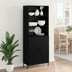 vidaXL Haut Armoire Chêne noir 69 5 x 34 x 180 cm Bois d'ingénierie