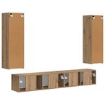 vidaXL Ensemble meuble TV 3 Pièces Chêne artisanal Bois d'ingénierie