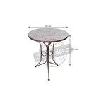 Table en céramique et fer forgé