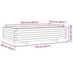vidaXL Jardinière 110x60x26 5 cm bois de pin massif