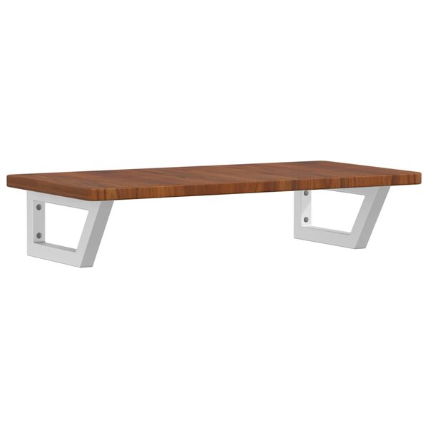 vidaXL Étagère de vasque murale acier et bois de chêne massif