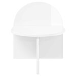 vidaXL Table de chevet Blanc brillant 40 x 35 5 x 45 5 cm