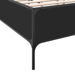 vidaXL Cadre de lit noir 180x200 cm bois d'ingénierie et métal