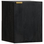 vidaXL Armoire murale de salle de bain noir bois d'ingénierie