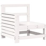 vidaXL Salon de jardin 7 Pièces blanc bois de pin massif