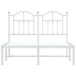 vidaXL Cadre de lit métal sans matelas et tête de lit blanc 120x190 cm