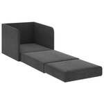 vidaXL Fauteuil convertible gris foncé tissu