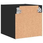 vidaXL Tables de chevet avec portes en verre 2 Pièces noir 35x37x35 cm