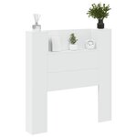 vidaXL Armoire tête de lit avec LED blanc 100x16 5x103 5 cm