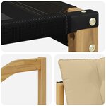 vidaXL Ensemble de canapés d'extérieur 3 Pièces Blanc et Beige