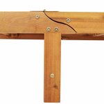 vidaXL Chaise longue avec coussin et table beige en bois d'acacia