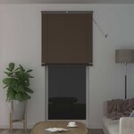 vidaXL Store Vénitien Réglable Marron foncé avec motif 213 x 80 cm PVC