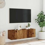 vidaXL Meuble TV mural vieux bois 100x30x30 cm bois d'ingénierie