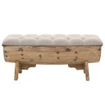 Banc banquette de rangement bois massif et tissu 103 x 51 x 44 cm 02_0021259