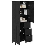 vidaXL Haut Armoire avec tiroir Chêne noir 69 5 x 34 x 180 cm