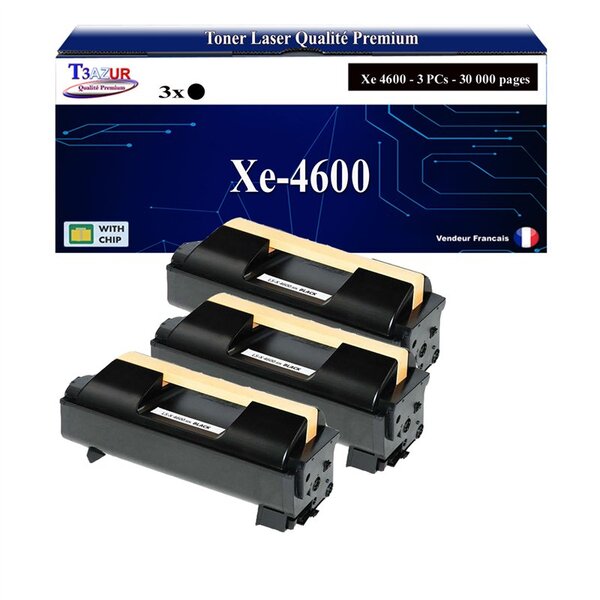 T3AZUR -3x Toners compatibles avec Xerox Phaser 4600 4620 4622 (106R01535/106R01533) - Noir