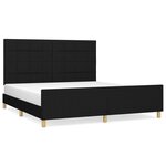 vidaXL Cadre de lit sans matelas noir 160x200 cm tissu