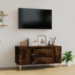 vidaXL Meuble TV Chêne fumé 102x44 5x50 cm Bois d'ingénierie