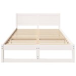 vidaXL Cadre de lit Blanc 140 x 190 cm Bois de pin massif