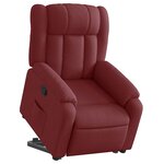 vidaXL Fauteuil inclinable rouge bordeaux tissu