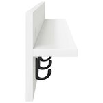 vidaXL Porte-manteau mural Blanc 100 x 10.5 x 18 cm Bois d'ingénierie