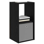 vidaXL Table de chevet Chêne noir 35 x 32 x 68 5 cm Bois d'ingénierie