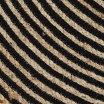 Vidaxl tapis fait à la main jute avec design de spirale noir 90 cm
